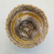 Ghiveci decorativ împletit (h 14 cm) - imagine 2