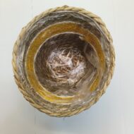 Ghiveci decorativ împletit (h 16 cm) - imagine 2