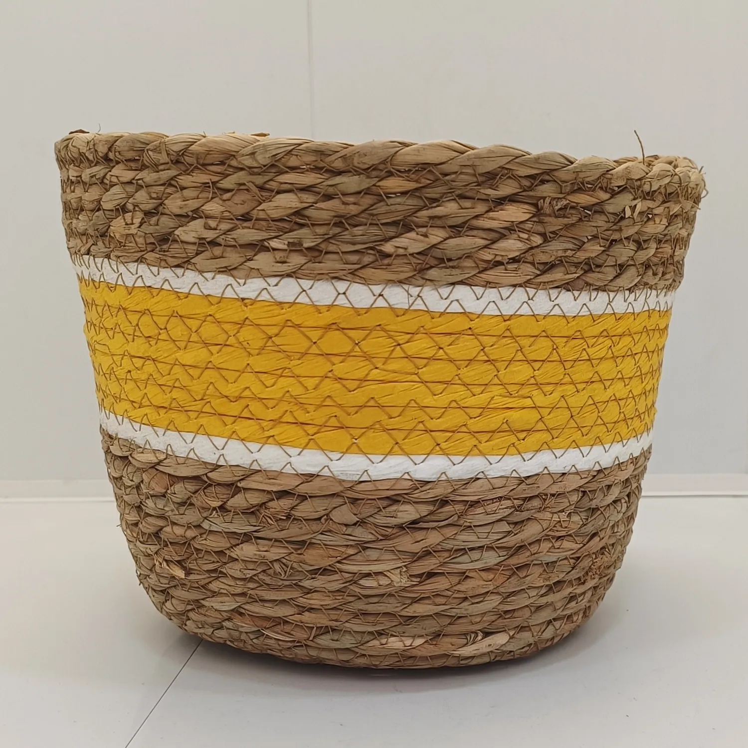 Ghiveci decorativ împletit (h 18 cm) - imagine 1