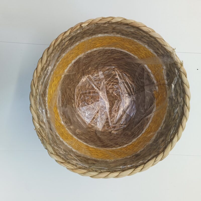 Ghiveci decorativ împletit (h 18 cm) - imagine 2