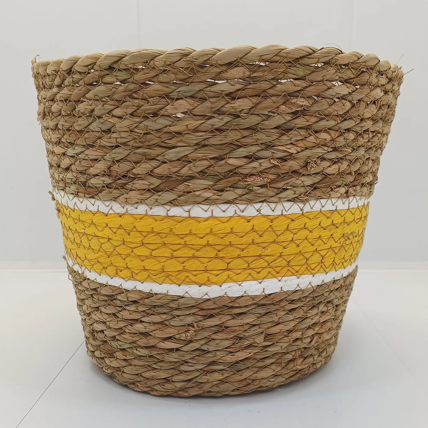 Ghiveci decorativ împletit (h 29 cm) - imagine 1