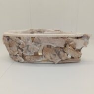 Ghiveci decorativ lemn formă inimă LY004 (18 x 28 x 10 cm) - imagine 3