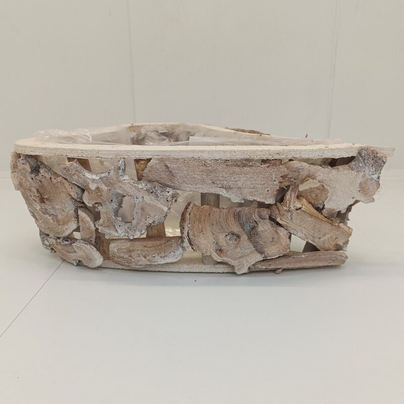 Ghiveci decorativ lemn formă inimă LY004 (18 x 28 x 10 cm) - imagine 3