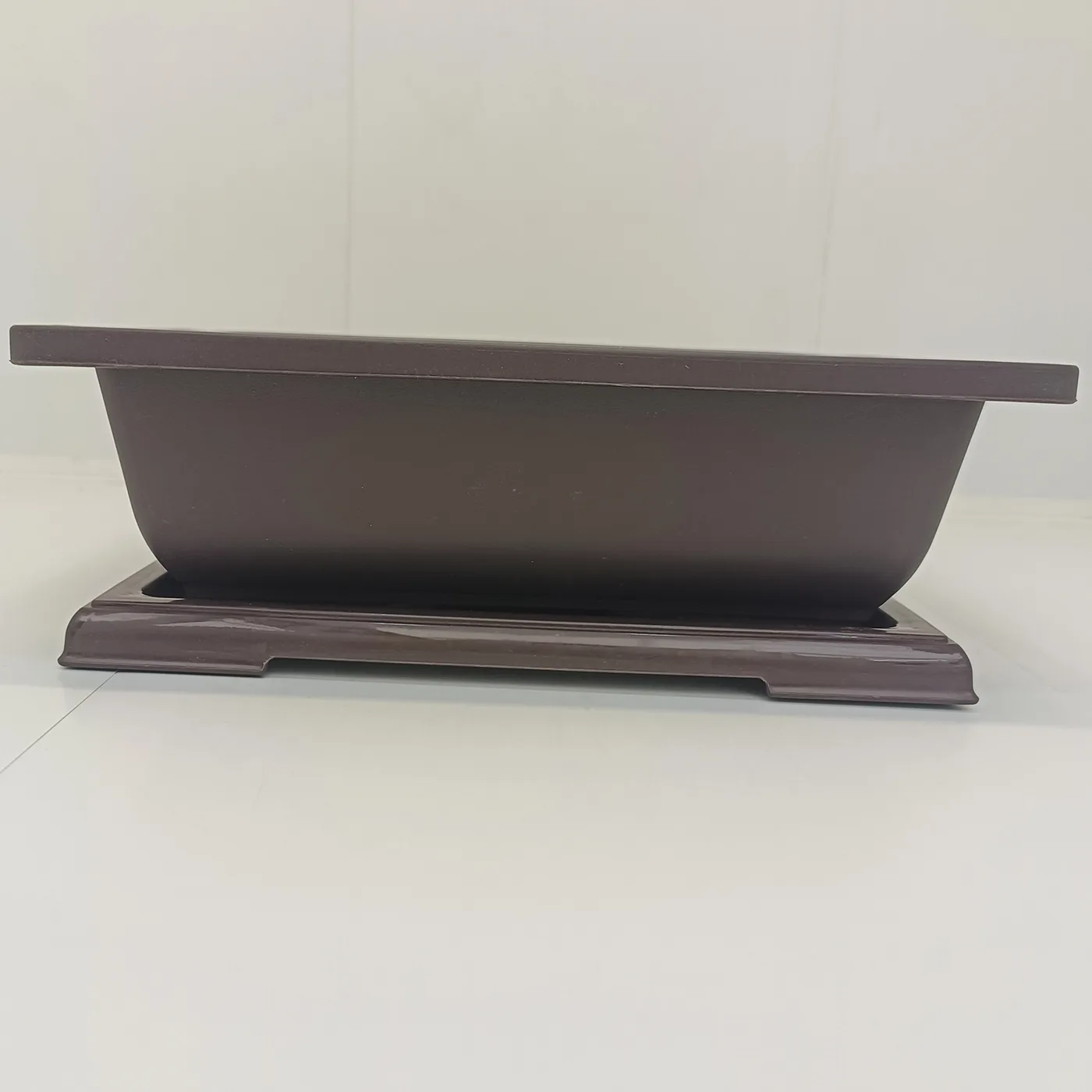 Ghiveci bonsai plastic rectangular cu farfurie (25,5 x 19 x 9 cm) - imagine 1