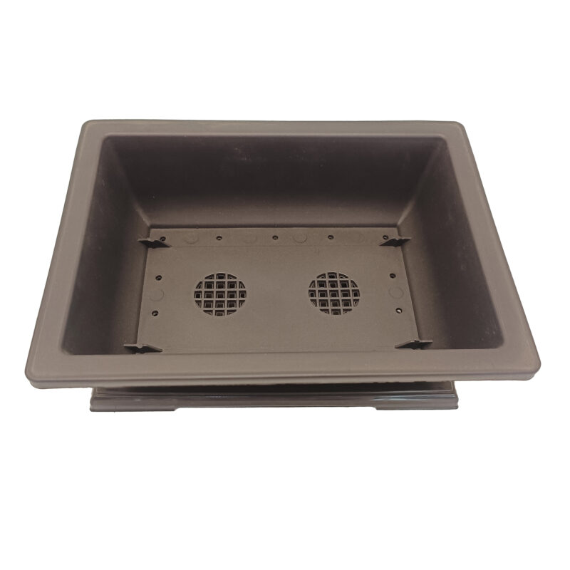 Ghiveci bonsai plastic rectangular cu farfurie (25,5 x 19 x 9 cm) - imagine 2