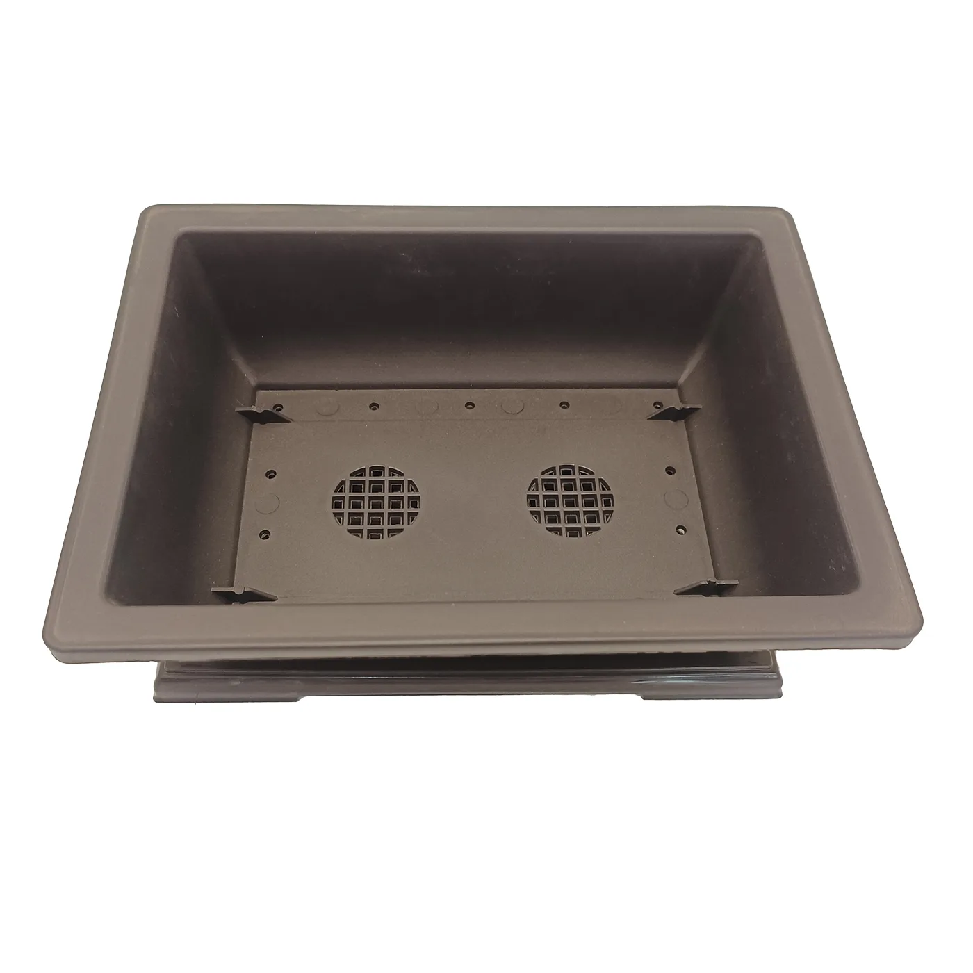 Ghiveci bonsai plastic rectangular cu farfurie (25,5 x 19 x 9 cm) - imagine 2