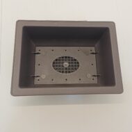 Ghiveci bonsai plastic rectangular cu farfurie (12,2 x 16,5 x 6 cm) - imagine 2