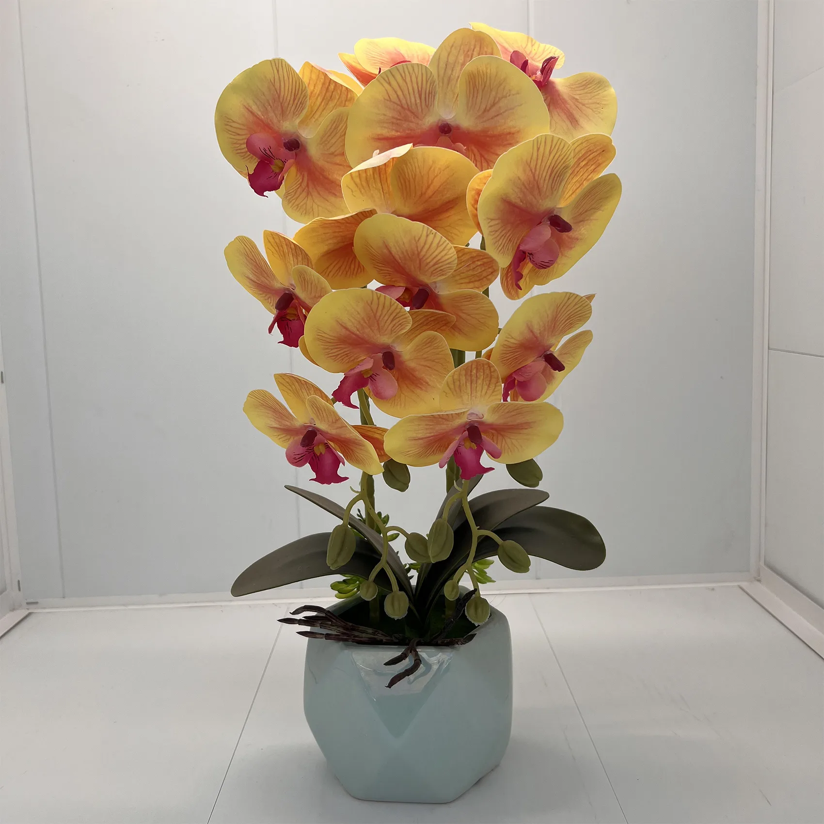 Orhidee artificiala cu ghiveci - imagine 1