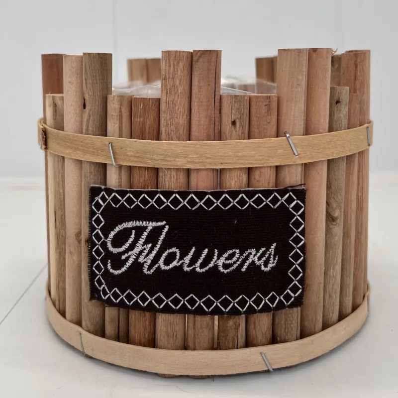 Ghiveci decorativ lemn LY002 (h 13,5 cm) - imagine 1