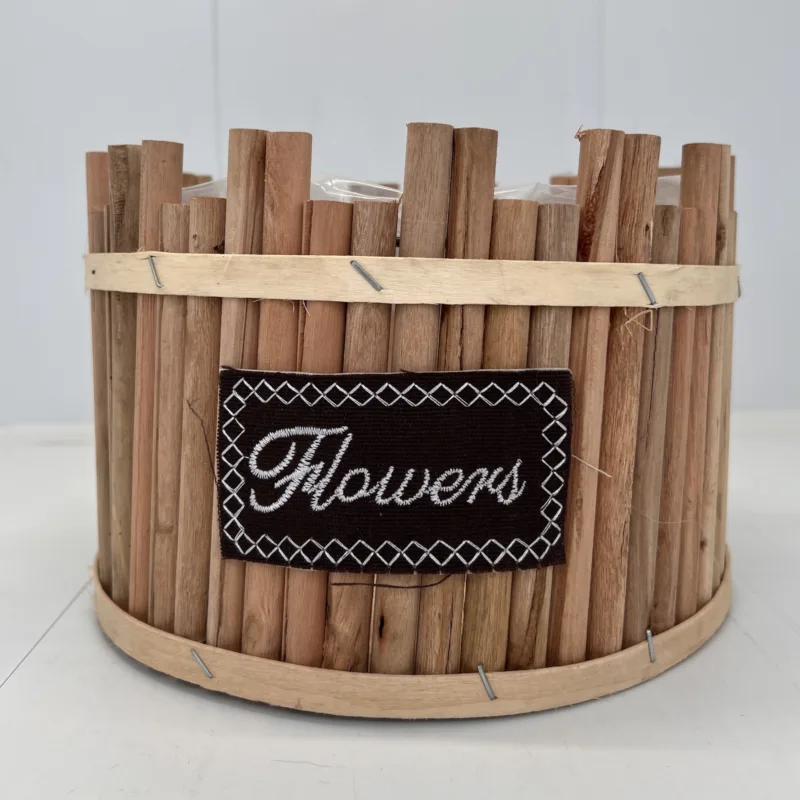 Ghiveci decorativ lemn LY002 (h 16 cm) - imagine 1