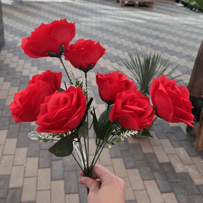 Buchet flori artificiale trandafiri - imagine 3