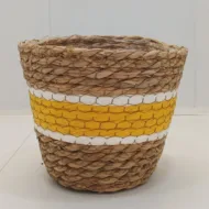 Ghiveci decorativ împletit (h 14 cm)
