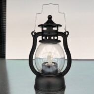 Felinar decorativ LED - Negru - imagine 2