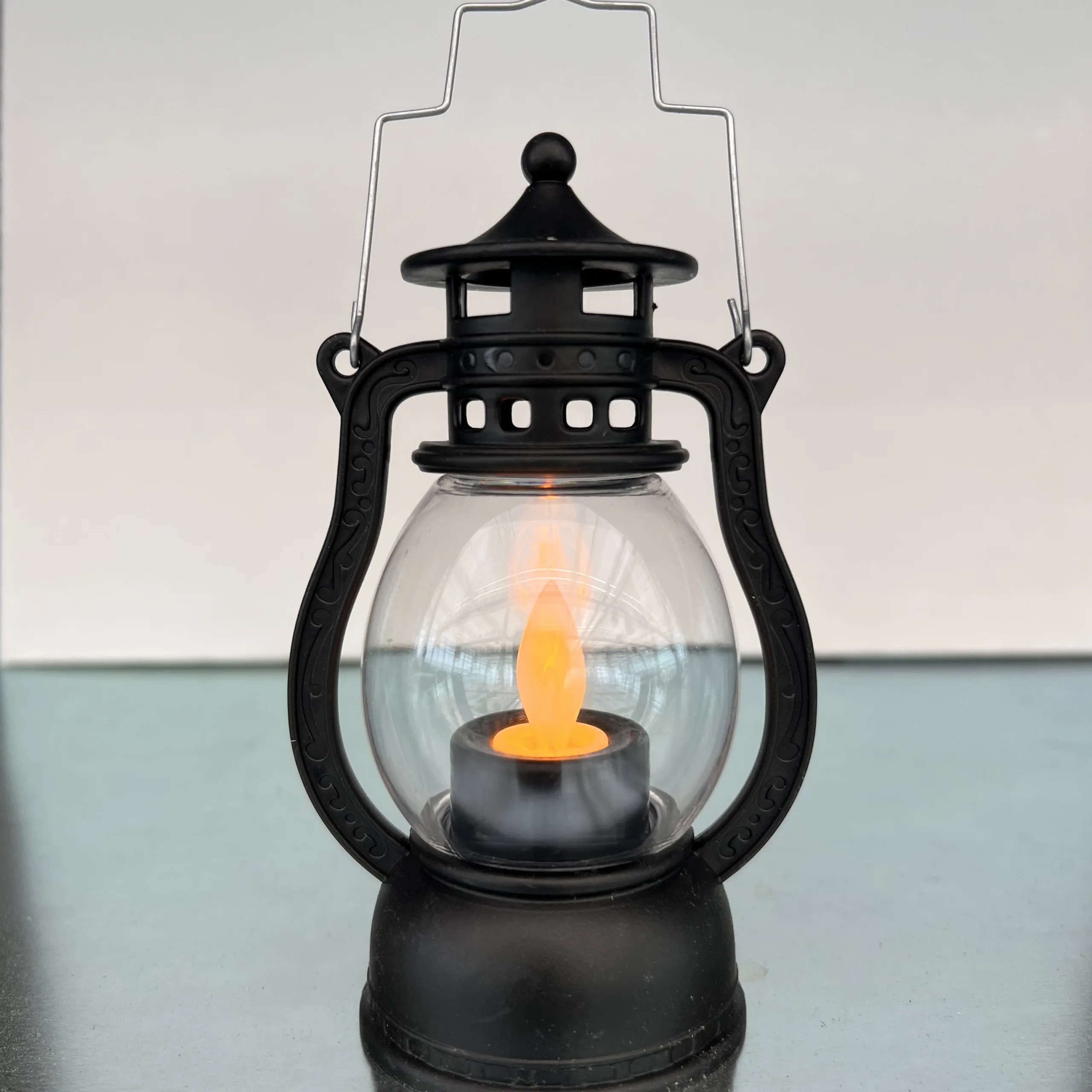 Felinar decorativ LED - Negru - imagine 1